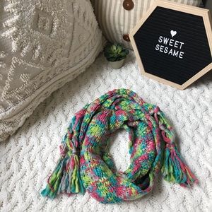 Urban Outfitters Knit Oblong Scarf with Tassels